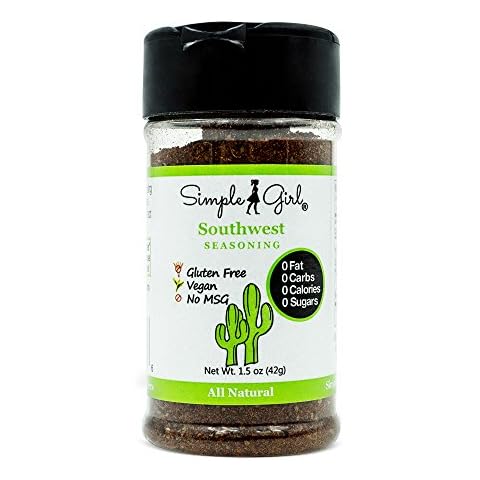 Simple Girl Southwest Seasoning - Sugar Free - Natural Herbs and Spices - Carb Free - Gluten Free - MSG Free - Diabetic Friendly - Compatible With Most Diet Plans Cover