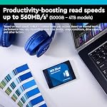 Western Digital 4To WD Blue SA510 Disque SSD Interne SATA - SATA III 6 Gb/s, 2,5"/7mm, Jusqu'à 560 Mo/s - WDS400T3B0A