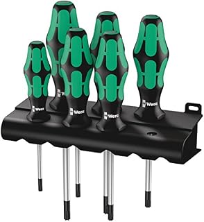 Wera 367/6 TORX® Kraftform screwdriver set with rack, 6pc, 05028062001