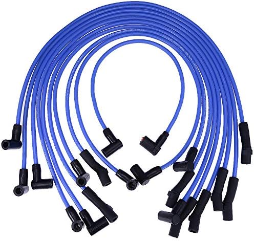 New Racing 9mm BLUE Spark Plug Wire Set Ignition Wire Set For Ford F-150 F150 Mustang 5.0L 5.8L, SBF 302