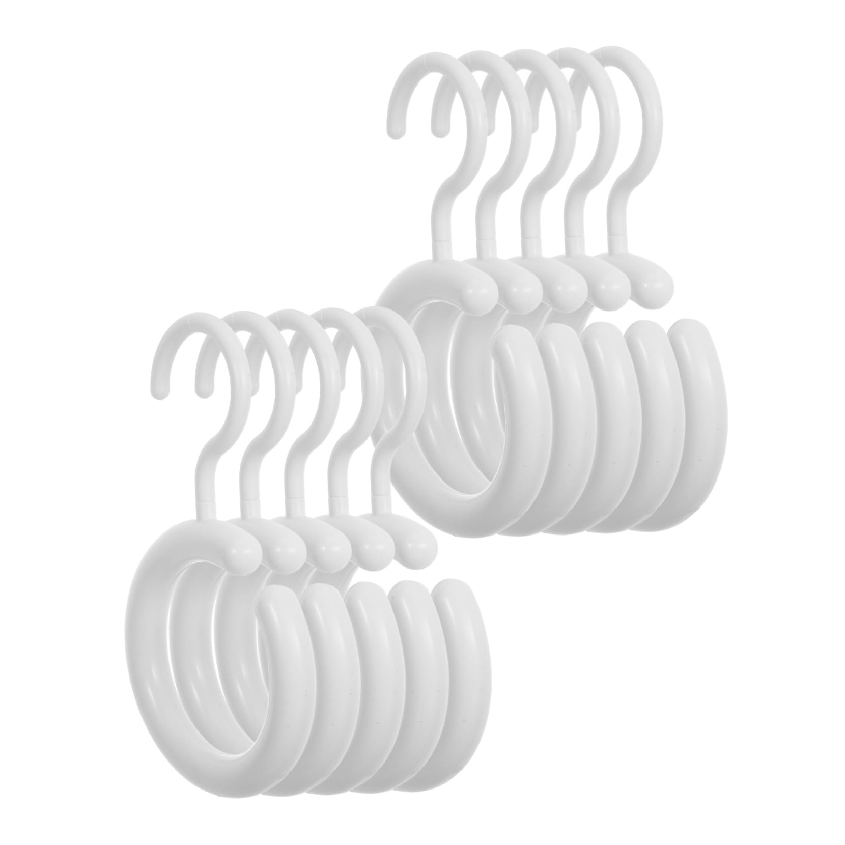 HOLIDYOYO 10pcs Round Hanger Slip Multi Functional Scarf and Tie Organizer Space Saving Storage for Belts Bags and Accessories for Home and Bedroom