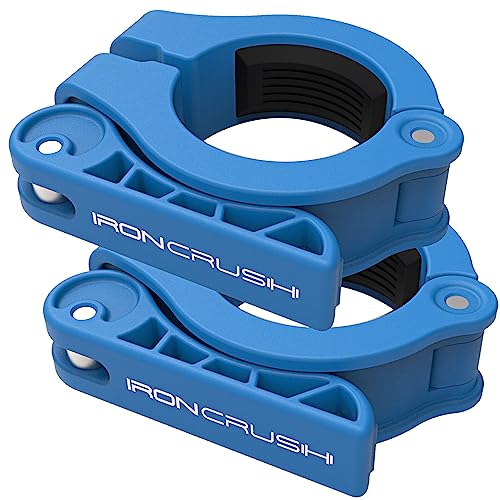 Iron Crush Olympic Barbell Clips - Adjustable & Slim Gym
