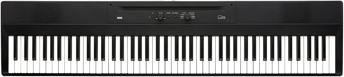Piano digital portátil Liano de 88 teclas con teclas semipesadas, altavoces Bass Reflex e incluye un pedal Sustain y un adaptador de corriente - Negro | Altavoces Bass Reflex e incluye un pedal Sustain y un adaptador de corriente, Negro