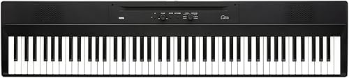 Korg Piano digital portátil 88 con teclas semipesadas y altavoces integrados, con pedal de sostenimiento, soporte de música y fuente de alimentación