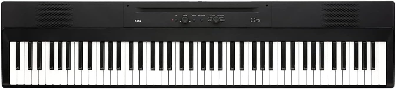 Korg Liano Portable 88-key Digital Piano w/ Semi-Weighted Keys, Bass Reflex Speakers and includes a Sustain Pedal & Power Adapter - Black