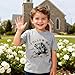 Sineeko Christian T-Shirt for Toddler Boys Girls Kids Fisher of Men Jesus Shirts Religious Bible Verse Tees Tops Grey 7T