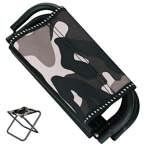 POPETPOP Portable Folding Stool for Camping Fishing Picnic Multi Function Chair Lightweight Durable Design for Adults Space Saving Outdoor Seating