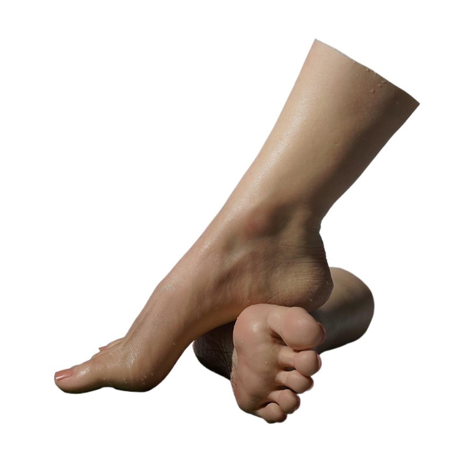 Żeński manekin silikonowy Model stopy fałszywe paznokcie praktyka stopy sztuczne realistyczne fetysz stopa 23CM buty wyświetlacz biżuterii Z3819(All bones,One Pair Foot)