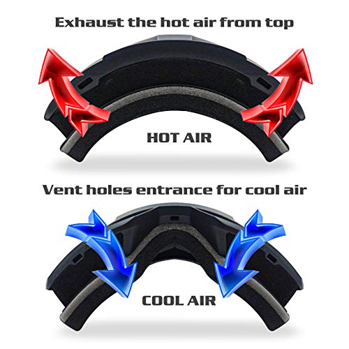 SINCA OTG Ski Goggles Snow Goggles Motorcycle Goggles Double Lens 100% UV Protection Anti Fog Anti Scratch Waterproof Winter Snow Sports Skate Goggles for Adult Men Women Youth - Thumbnail 4