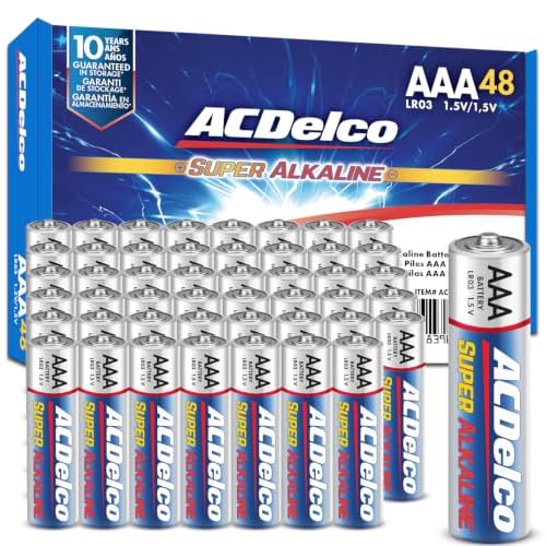 ACDelco 48-Count Triple AAA Batteries, Maximum Power Super Alkaline Battery for Home…