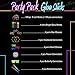 248 PCS Glow Sticks Halloween Party Pack - 100 Pcs 8 Inch Glow sticks, 6 Pcs Glow Sticks Wands – Create Glow In The Dark Necklaces, Bracelets. Neon Light Sticks Decoration For Parties Favors Glow
