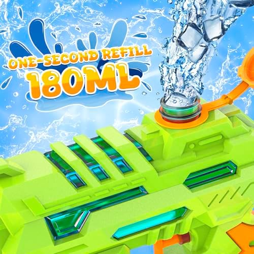 Water Gun for Kids - 2 Pack Squirt Gun Adults Summer Super Water Blaster Soaker Water Guns Toys for Boys Girls, Watergun for Pool Beach Outdoor Fighting Toy - 3