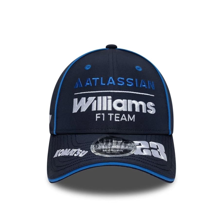 New Era Williams Racing F1 Team Offizielle Kollektion 2026 Team Alex Albon Drivers Baseball Cap Mütze Verstellbar Navy Blau