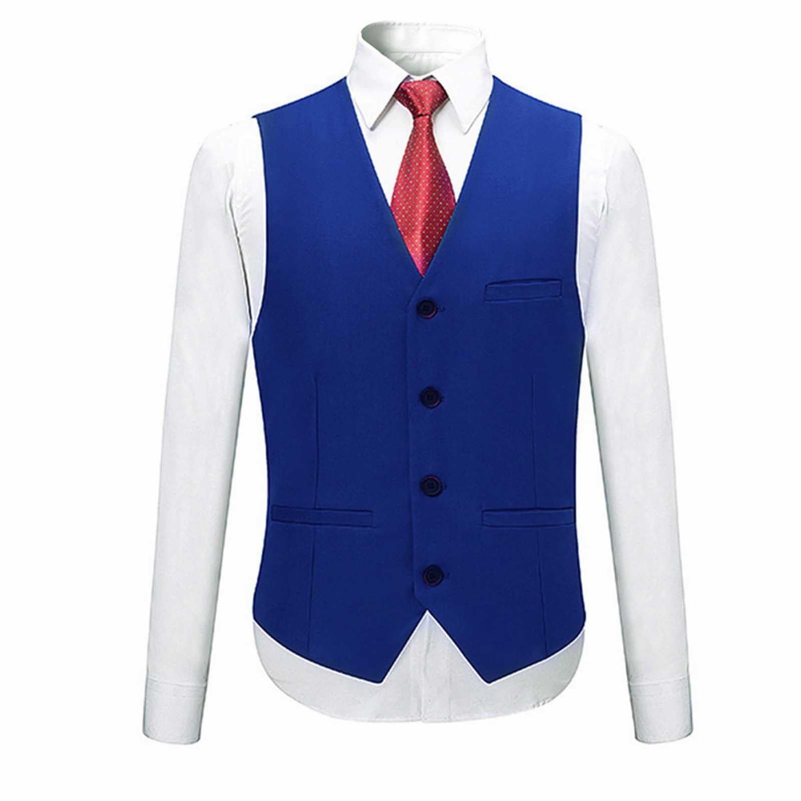 Męski garnitur slim fit jednolity kolor elegancki garnitur smokingowy męski biznesowy na formalne wesele marynarka + spodnie + kamizelka biznesowa na uroczyste kolacje z jednym guzikiem garnitur 3