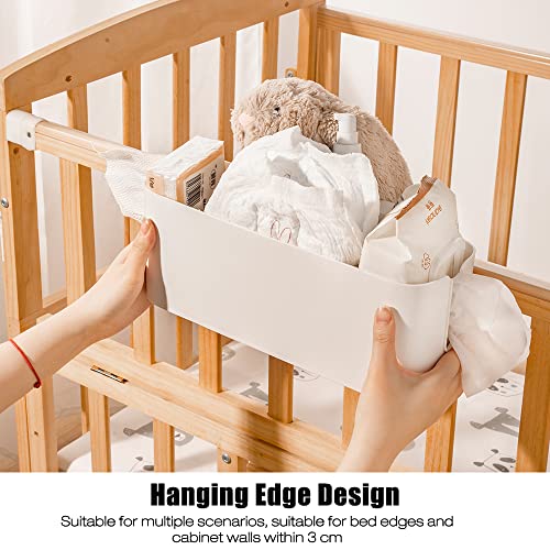Gobesty Bett Organizer Zum Einhängen, Hängebett Organizer Aufbewahrungskorb, Nachttisch Bett Bettablage Betttasche Boxen mit 2 Abnehmbarer Haken für Zuhause, Büro, Schule, Wohnheim, Zimmer, Etagenbett - Image 4