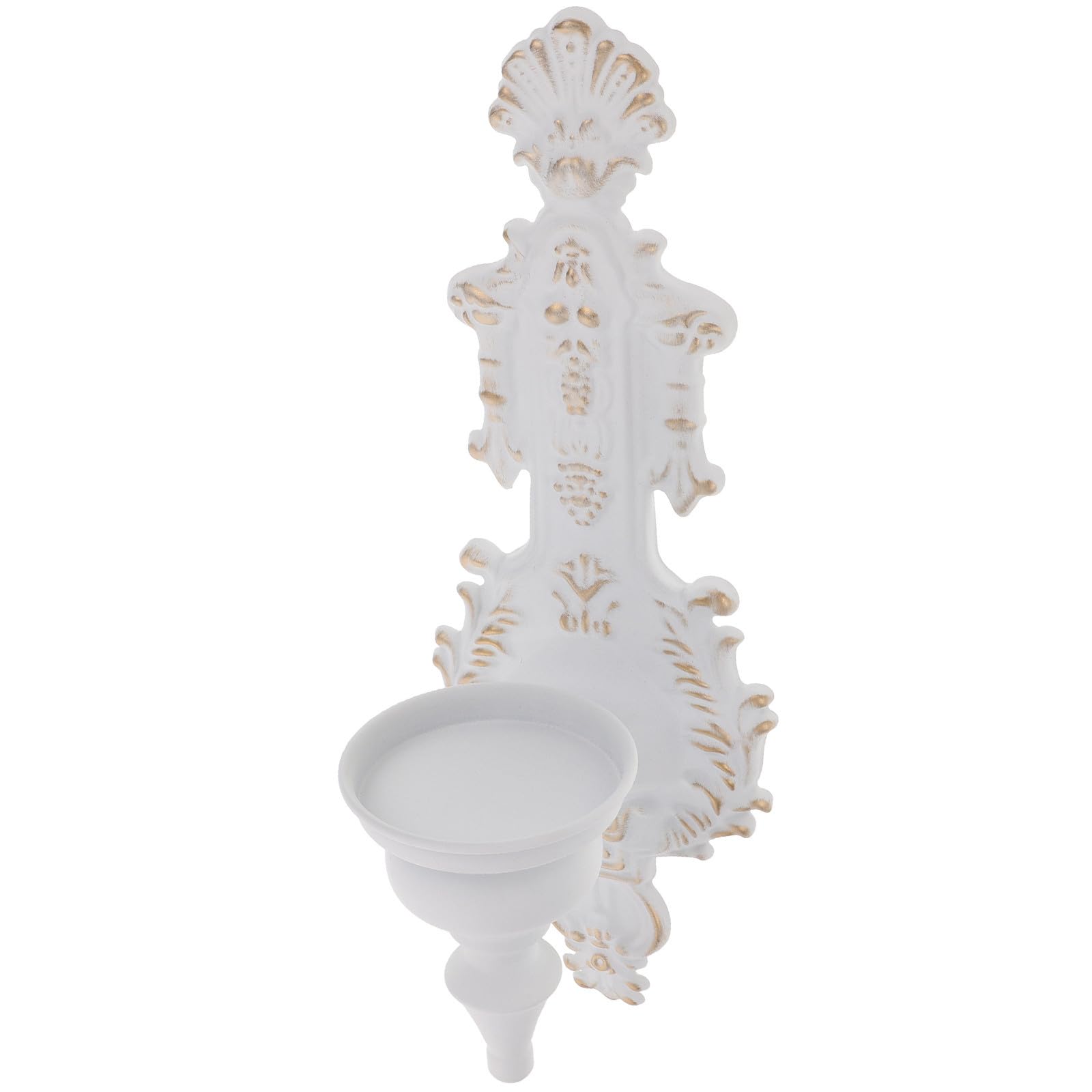 Candelabro de pared de diseño europeo elegante en hierro blanco para una decoración exclusiva
