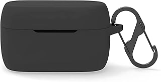 حافظة حماية من ليرامارك لسماعات جابرا إيليت 5 بتصميم كفر كامل مصنوعة من السيليكون باللون الأسود