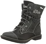 Pflegeleicht s.Oliver Mädchen 45208 Combat Boots, Schwarz (Black Comb 98), 33