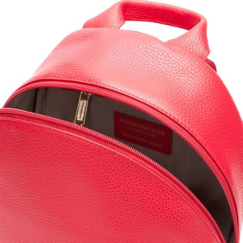 Sac à Dos Cuir MANDARINA DUCK Mellow Leather Backpack Iron - 100% Cuir - Bleu Ajustable
