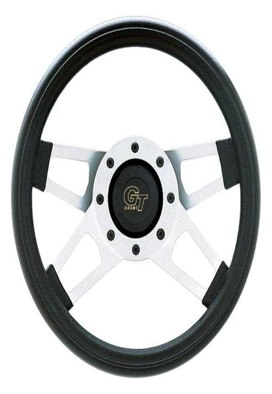 Volante esportivo Grant 415 Challenger preto com 4 raios