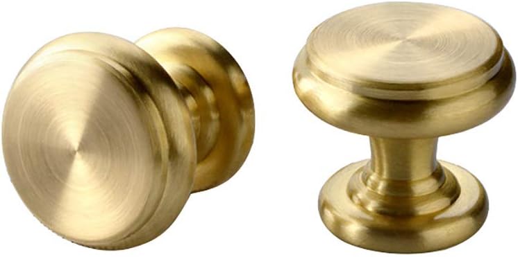 4Pcs Mid-Century Modern Style Solid Pure Brass Single Hole Knobs Pull Jewelry Box Cabinet Door Drawer Small Handle