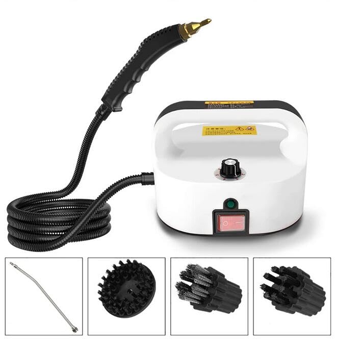 High Pressure High Temperature Steamer Electric Portable Steam Cleaner Powerful Multifunction Steam Cleaning Machine 2500W (Black)