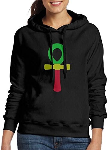 Rasta Ankh Rastafarian Egyptian Women's Hooded Sweatshirt