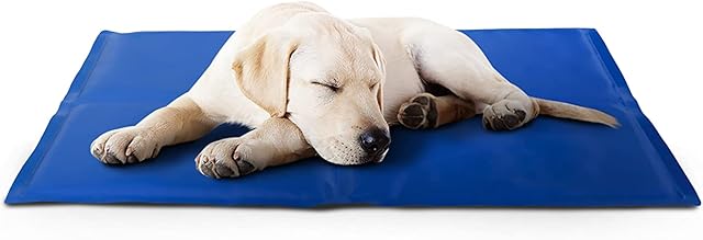 FurDreams Pet Cooling Mats, Self Cooling Mat Bed for Dogs, Cats to Prevent Overheating During Rest & Sleep  Heat Absorbing & Waterproof Gel Pillow Pad to Keep Ice Cool in Summer  Plain (50x90cm)