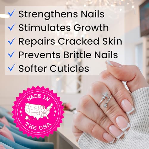 Ellie Chase Moisturizing Cuticle & Nail Care Oil 2.3 Fl Oz - Vanilla Scented – Infused with Jojoba Oil, Aloe, Vitamin E – Nail & Cuticle Hydration, Repair, Moisturizer, Strengthener, Growth