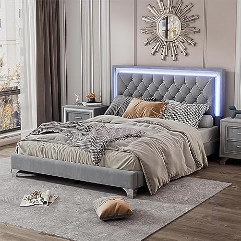 HomSof Queen Velvet Bed Frame Cover