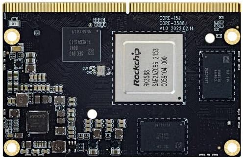 Firefly Core-3588J 8-Core 2.4 GHz Rockchip RK3588 Single Board Computer with LPDDR4 8GB RAM+64GB eMMC Storage Wi-Fi 6 Bluetooth Function Support Android Linux System