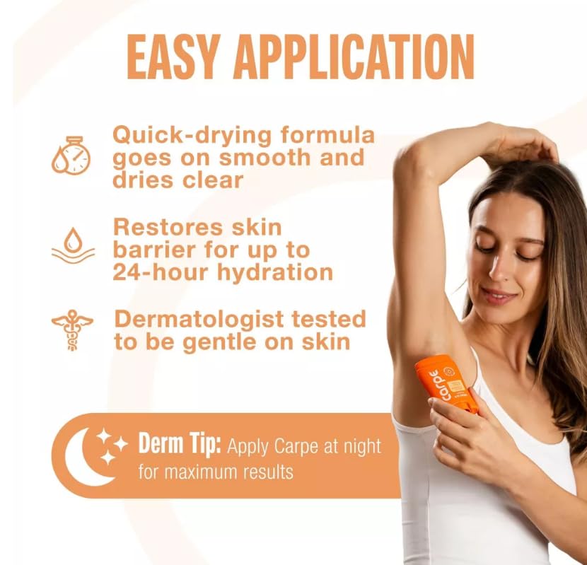 Carpe Women's 100HR Sweat & Odor Control Antiperspirant Deodorant - Vanilla Peach - 1.76oz