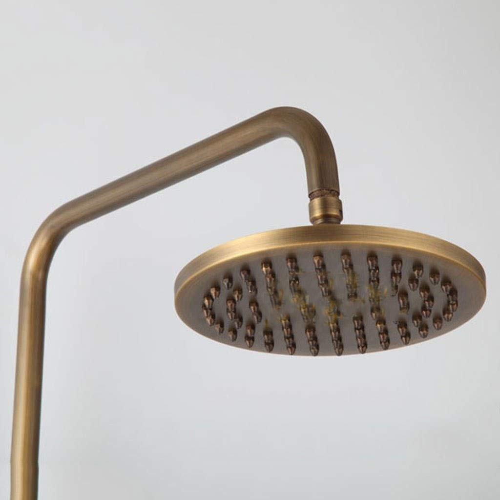 Retro mosiężny system prysznicowy z deszczownicą zestaw prysznicowy z kranem i armaturą łazienkową dla doświadczenia w spa.