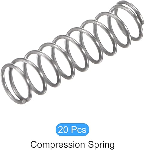 Miniatura 71 de METALLIXITY Resortes de compresión (0.020 x 0.118 in de diámetro exterior, 0.787 in de longitud libre) 20 unidades, resorte de extensión de acero