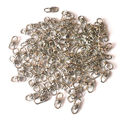 100Pcs Keychain Connectors Clasp Double Ended Swivel Eye Hooks For Crafts #TOP2