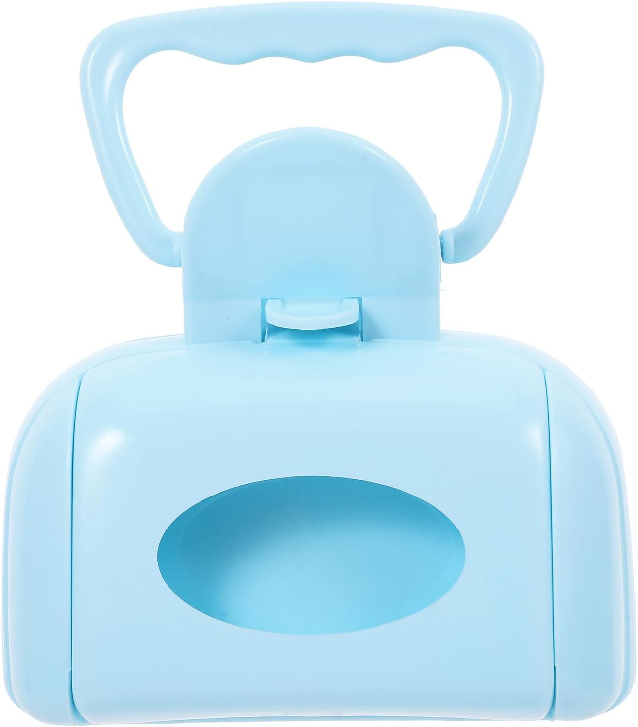 Portable Dog Pooper Scooper and Poop Clamp, Blue Pet Waste Container with Handle for Outdoor Use, Large Dog Poop Cleaner Suitable for Walking and Travel