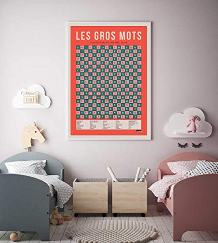 LA Majorette À Moustache - Affiche Les Gros Mots - Idée cadeau - 50 cm x 70 cm - Livrée dans Un Tube Protecteur en Carton pour Les Amateurs d'humour décalé – vue 3