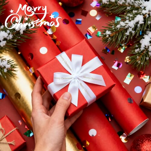 Phomemo 2X P12 Satinband Original 12mm x 2m Seidenband Q5-R234 Satinband Geschenkband für Geschenkparty, Hochzeit DIY Geschenkverpackung P12/P12 Pro/LT12 Labeldrucker