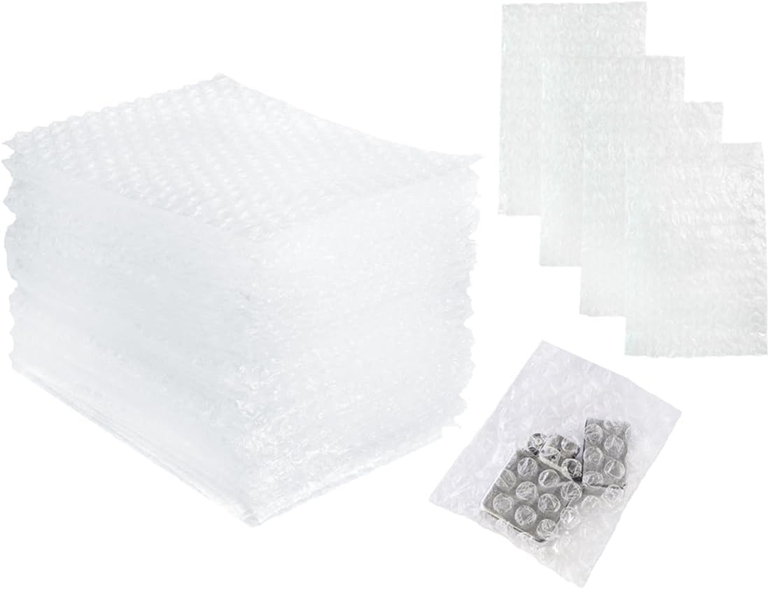 Pack of 50 Bubble Bags Packaging Size 10 x 8 cm Bubble Bags for Protecting Items and Shipping Bubble Bags 8 x 10 cm Padded Protective Bags for Packaging