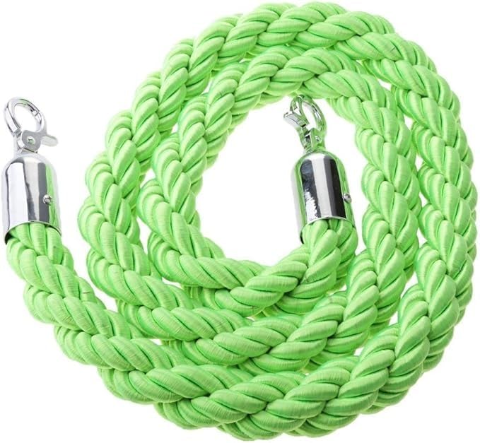 Corde de barrière contrôle des foules 150cm couleur verte pour poteau de balisage d'hôtel