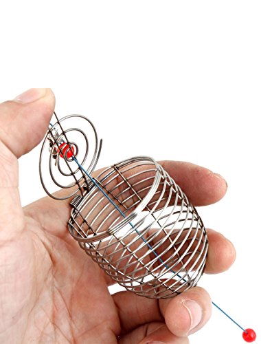 E-Code Small Stainless Steel Fishing Bait Cage Trap Basket Feeder Holder #TOP1