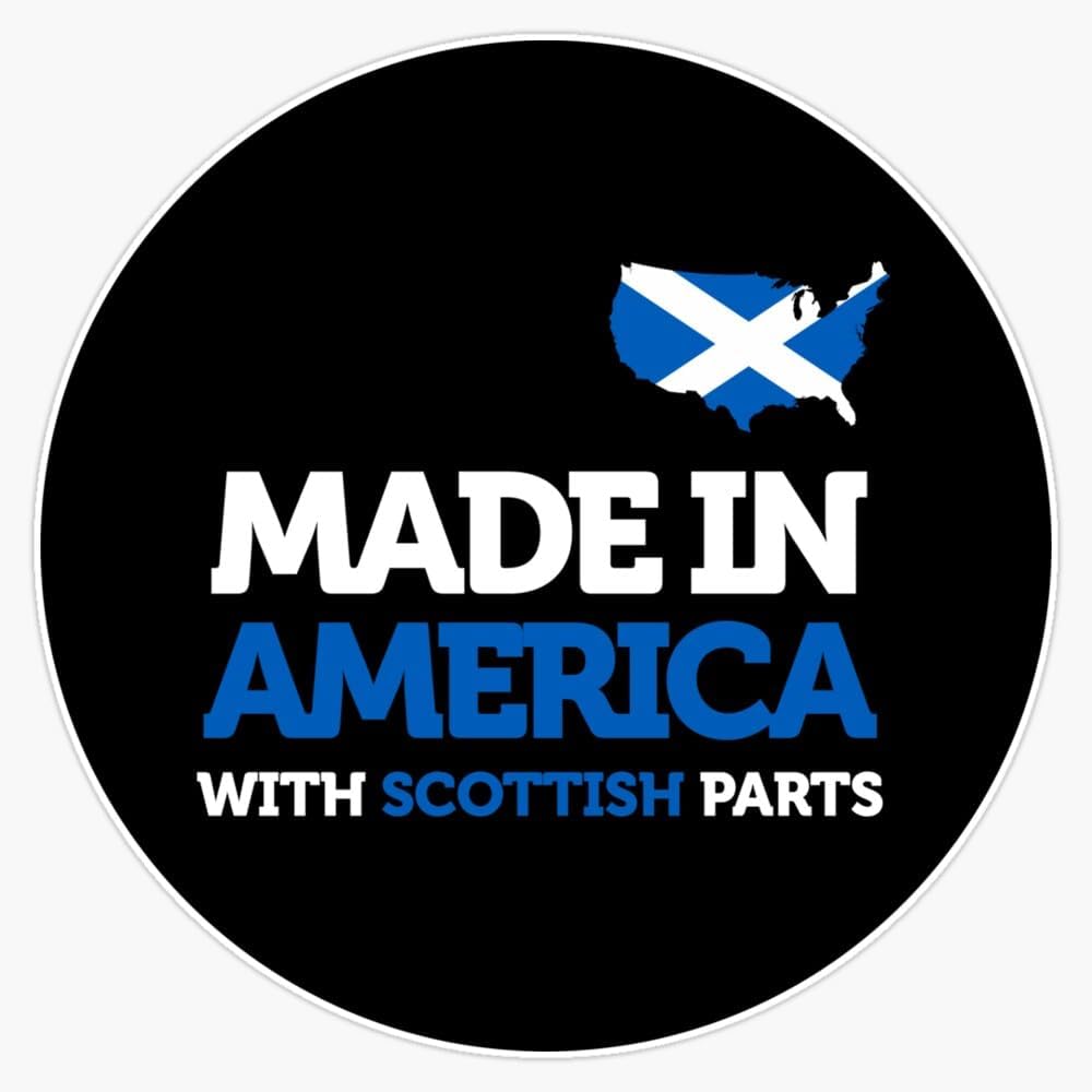 Magnet Made In America With Scottish Parts Scotland Pride Scottish Magnet Vinyl Decal Sticker 5"
