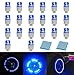 LZYMSZ 20PC Luce Valvola Ruota, LED Flash Ruota Valvola Pneumatico Tappo Stelo Luci per Auto Bici Bicicletta Motocicletta, Luci a Raggi Tappi (Blue)