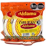 ALDAMA Large Obleas Grande Wafer Milk Candy – 14.1 oz | Creamy Mexican Oblea Cookies with Dulce de Leche Filling (2-Pack, 5 Pieces Per Pack)