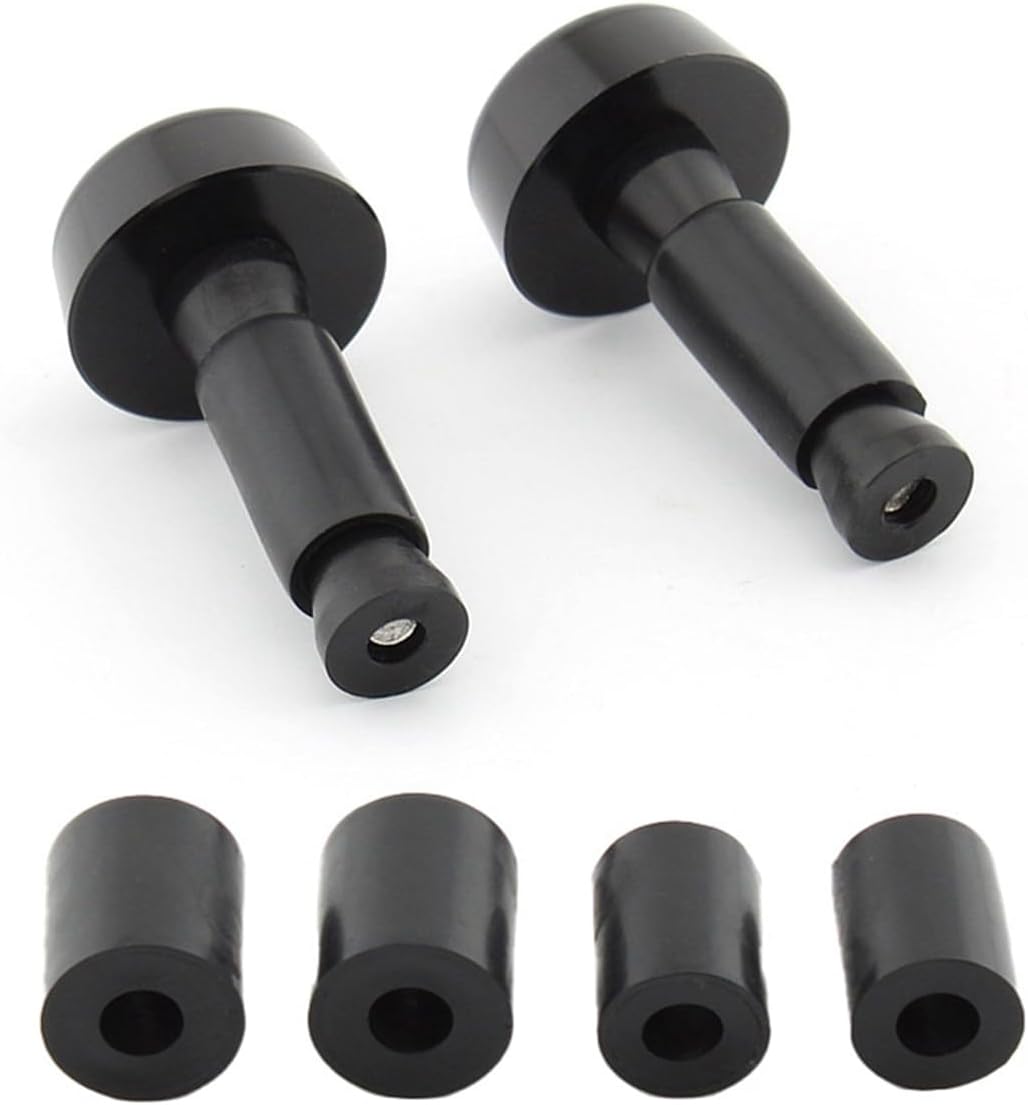 Universal Motorcycle Bar End Plug Handlebar Grips End Caps 14-22mm 7/8" Motorcycle Dirt Bike Handle Bar End Cap Plugs Slider (Black)