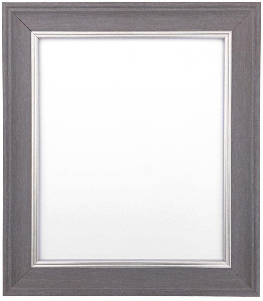 Frames By Post Slate Grey Scandi Mirror 24 X 20 Inch With 3Mm Plain Mirror