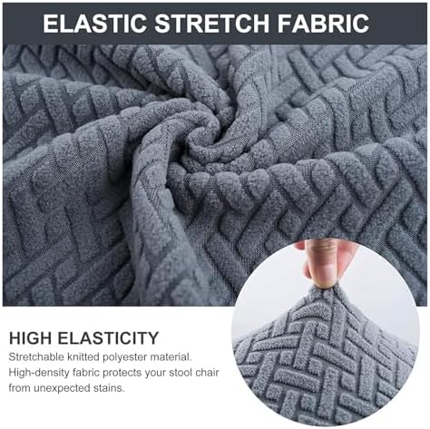 Stretch Bar Stool Covers 2-Pack, Washable Pub Chair Slipcovers, Spandex Stretch Dining Protector, Durable Barstool Decoration for Home & Kitchen
