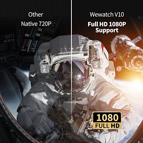 Wifi Bluetooth Projector With 12 Inch Lightweight Tripod Stand, Wewatch 8500L Portable Movie Projector For Home Outdoor, 1080P Video And 260" Display Supported, Use With Tv Stick, Hdmi, Ios, Android #TOP1