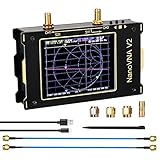AllAboutFun Analizador de red de 3,2 pulgadas Nano VNA V2 3G, analizador de antena Nano VNA V2 50 kHz ~ 3 GHz de onda corta HF-VHF UHF filtro de medición duplexor de 1950 mAh batería incorporada
