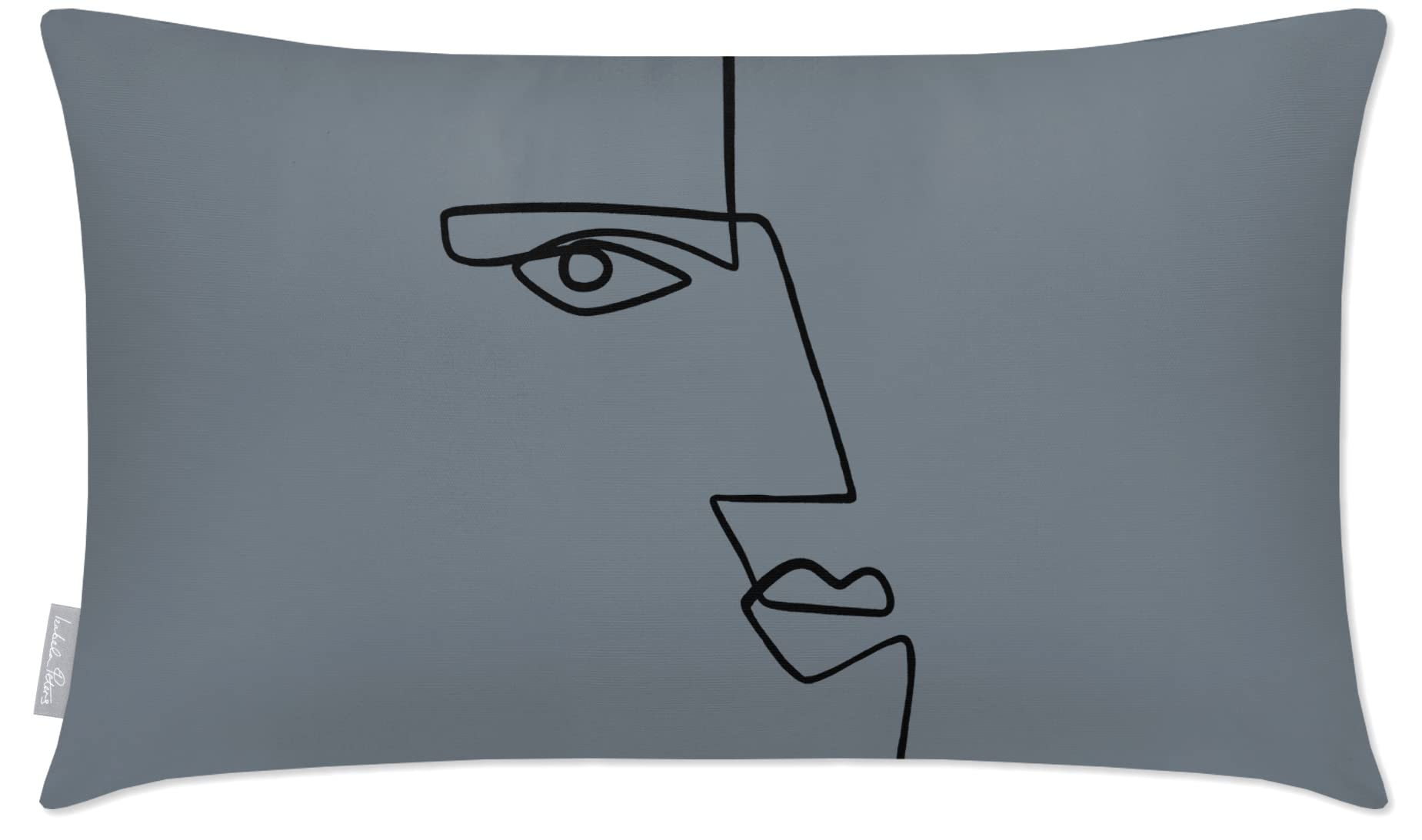 Izabela Peters Outdoor Cushions Waterproof, 50 x 30 cm, Filled Outdoor Cushion, Angular Face - French Grey, Garden Furniture Cushions, Outdoor Seat Cushions, Garden Chair Cushions
